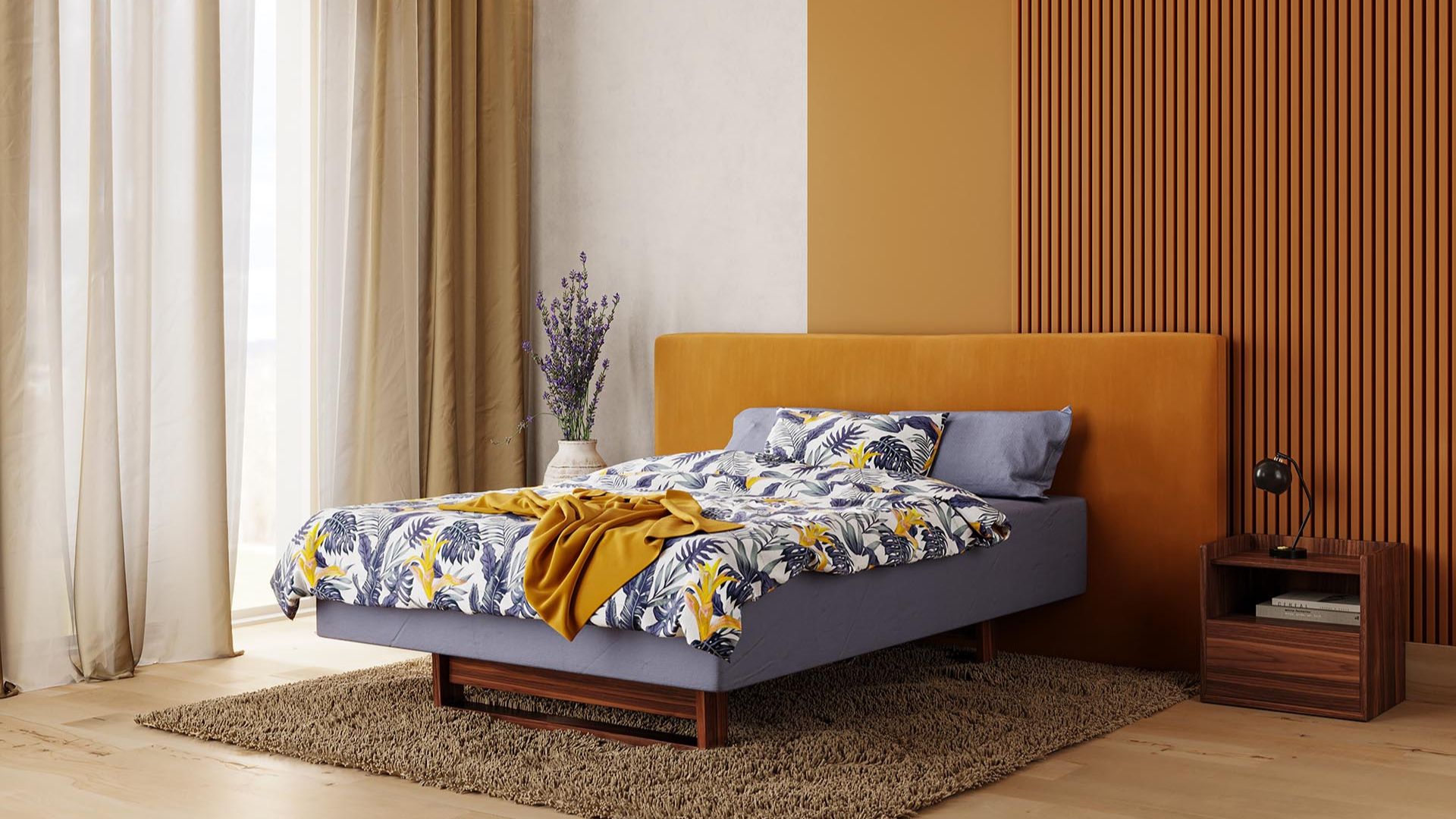 Titlis - Le lit rembourré Titlis est idéal pour les individualistes qui aiment les combinaisons personnelles.